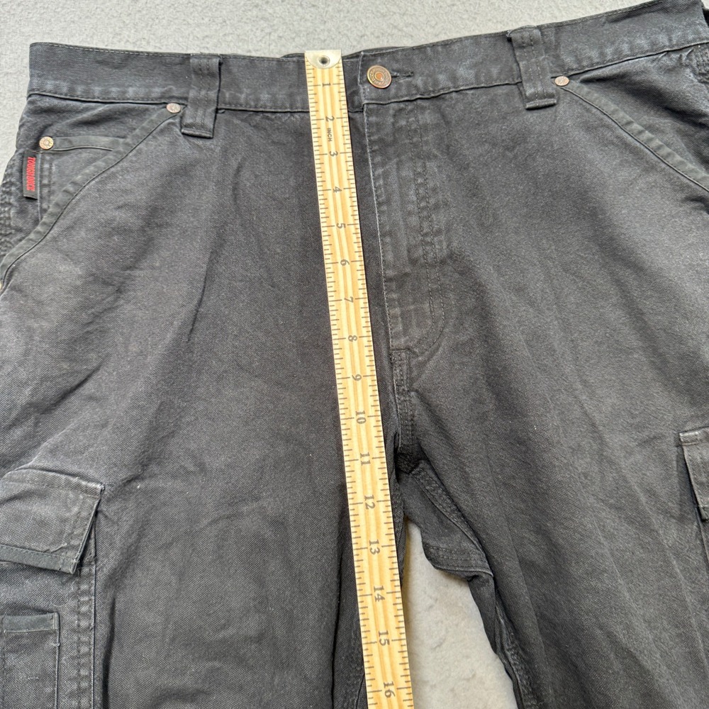 Tough Duck Cargo Pants Men's 38x30 Black Faded Canvas Relaxed Fit Utility Rugged - Picture 7 of 9